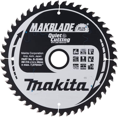 Makita B-32465 Afkortzaagblad Hout | Makblade-Plus | 216 x 30 mm | 48-tands