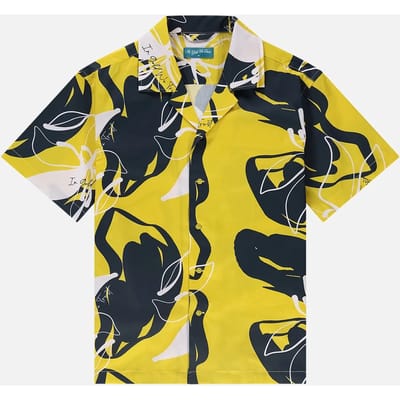 In Gold We Trust Unisex The Abstract Shirt Multicolor Maat: XS | Overhemden Outlet | Unisex | Geel