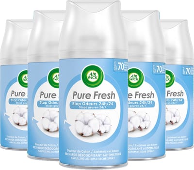 Air Wick Freshmatic Pure Fresh - Zachtheid van Katoen - Navulling - 5 stuks - Voordeelverpakking
