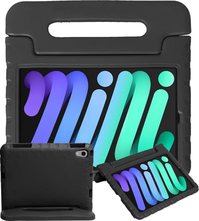 Hoesje - Geschikt voor Apple iPad Mini 7 (2024) - 8.3 inch - 7e Generatie - Kinderhoes Shockproof Bumper - Kidsproof Case - Tablethoes - Kinder Hoes Cover - Zwart