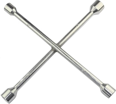 Kruiswielsleutel Set 4 Maten (17/19/21/23mm) - Sterke Stalen Wielmoersleutel