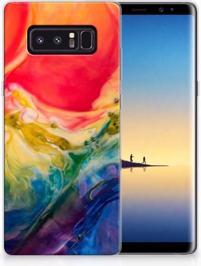 TPU Hoesje voor Hoesje maken Samsung Galaxy Note 8 Watercolor Dark
