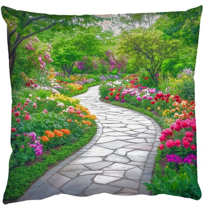 Sierkussens - Kussentjes Woonkamer - 50x50 cm - Park - Bloemen - Tuin