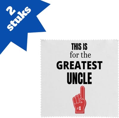 Akyol - this is for the greatest uncle brillendoekjes - Oom - oom - verjaardag oom - cadeautje - kado - geschenk - 17,8 bij 17,8 cm - 2 stuks