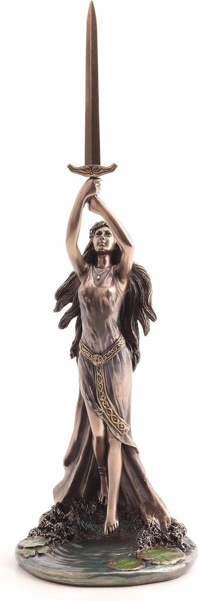 Veronese Design - beeld/fuguur - Vrouwe van het Meer - Lady of the Lake - hadndbeschilderd en gedetailleerd