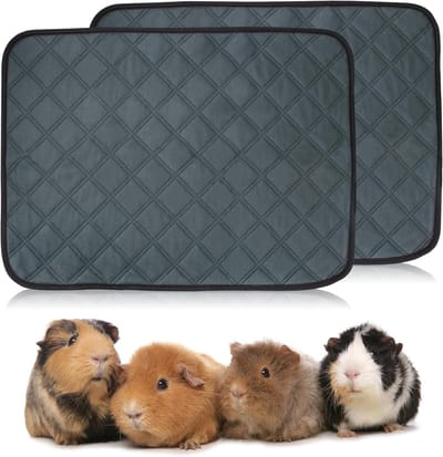 Set van 2 Herbruikbare Caviakooi Covers met Waterdichte Onderkant voor Kleine Dieren, 60 x 44 cm, Antislip, Ideaal voor Hamsters en Cavia's