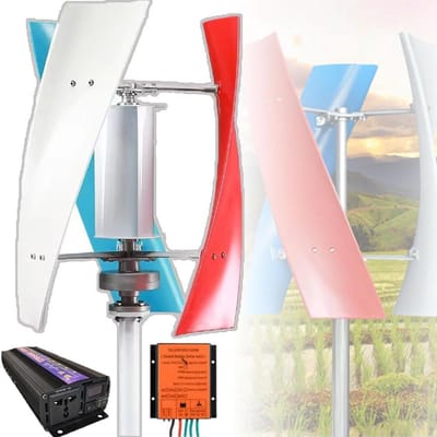 Windturbine Generator - Verticale As - Energie Opwekken - Magnetische Levitatie - 3KW Output - Grijs