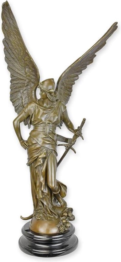 EEN BRONZEN SCULPTUUR GENAAMD GEWAPENDE VREDE