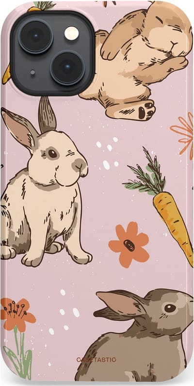 Casetastic Hoesje Geschikt voor Apple iPhone 14 Plus Magsafe - Stijlvolle Beschermende Duo-layer Case - Hop hop knuffels