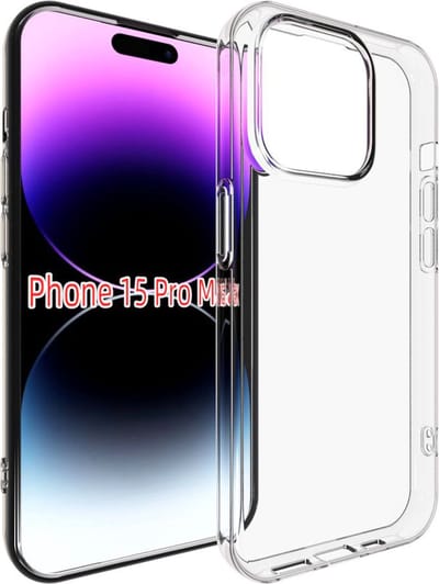 MobyDefend Hoesje - Geschikt voor iPhone 15 Pro Max - Transparante TPU Backcover - Volledig Doorzichtig
