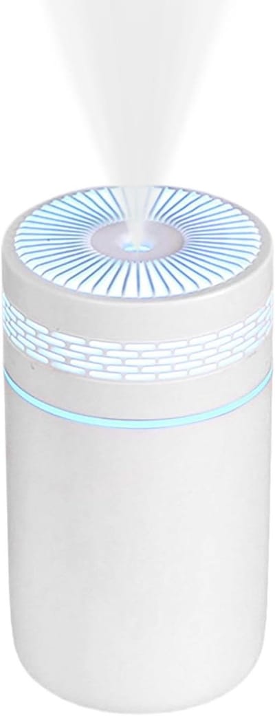 Compacte Luchtbevochtiger - Persoonlijke Bevochtiger - Optimale Ontspanning - Dynamische Lichttransities - 250ml - Wit