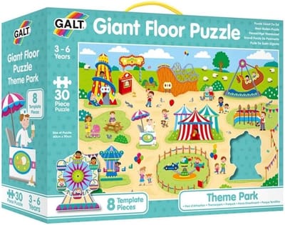 Vloerpuzzel Themapark - Grote puzzel kinderen - Educatief spel - 30 Stukken met sjablonen
