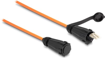 Delock Optical fiber cable LC Duplex to LC Duplex with protective cap multi-mode OM2 IP68 dust and waterproof 3 m