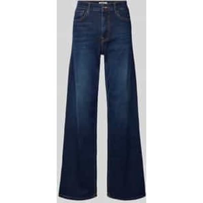 Only blauwe dames jeans   High waist   Madison   Stonewash wassing   Wide leg fit   5-Pocket zakken   Knoop- en ritssluiting   Duurzaam   High waist
