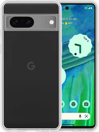 Hoesje - Geschikt voor Google Pixel 7A - Sterk & Shockproof - Hoes Cover - Siliconen Case - Telefoonhoesjes - Transparant