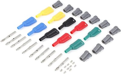 10 Sets Stapelbare 4mm Bananenstekkers voor Multimeter Testkabels