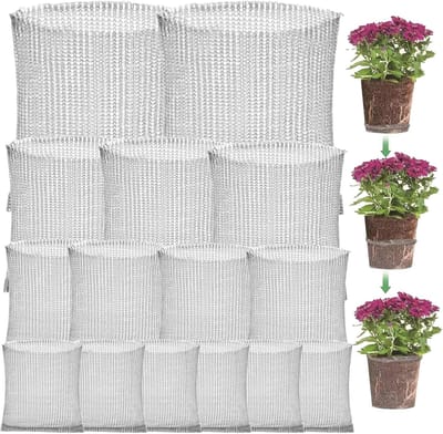 Woelmuismanden Set - Beschermnet Knaagdieren - Planten Beschermen - Roestvrij Staal - 15 Stuks - Zilver