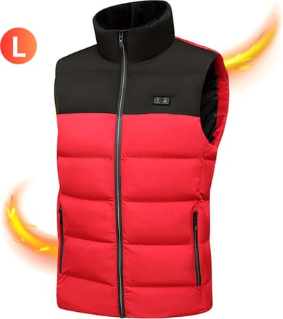 Nivard Verwarmde Bodywarmer - Heated Vest - Elektrische Bodywarmer - Wasbaar - Oplaadbaar - Dames - Maat L - Rood