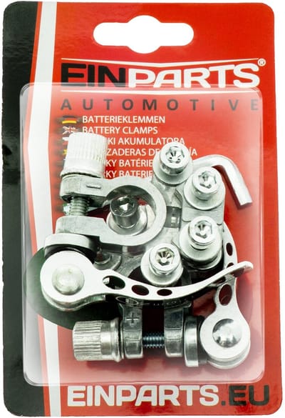 Einparts Zelfklemmende Accuklemmen Voor 12V, 24V, 500A Accu's (2 Stuks)
