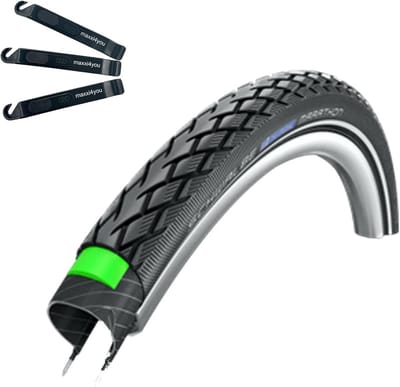 Fietsband Zwart 26 Inch (47-559) met Anti-Lek Laag en Bandenlichters