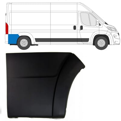 Achterste zijlijst sierlijst voor Fiat Ducato 2018- / Rechts