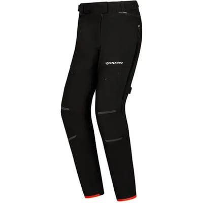 Ixon M-Skd PT Lady Zwart Bright Rood Waterdichte Dames Textiele Motorbroek - Broek