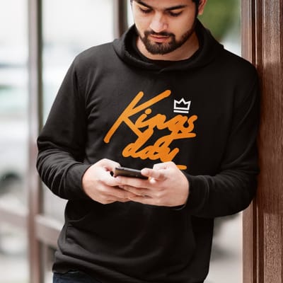 Zwarte Koningsdag Hoodie Kingsday 2 Kleuren - Maat XS - Uniseks Pasvorm - Oranje Feestkleding