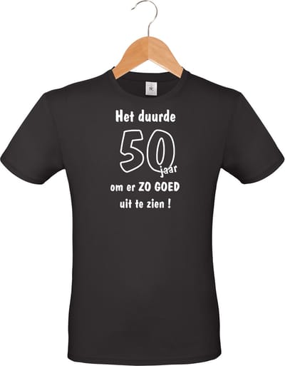 Mijncadeautje - Leeftijd T-shirt - Het duurde 50 jaar - Unisex - Zwart (maat M)