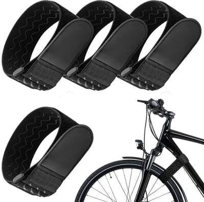 Dailygoods- Fietbanden Set van 4 - Fietsdrager - Transport en Opslag - Antislip Bandjes - Bevestigen van Fietsframe en Wiel - Velcro - Fietsband
