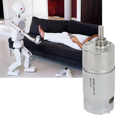 Volledig Koperen Spoel Snelheidsreductie Grote Koppel Wattage Reductie DC Tandwielmotor(19.380 RPM)