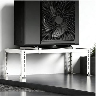 Airco Beugel - Warmtepomp Standaard - Buitenmontage Unit - Verstelbaar Ontwerp - 30cm Hoog - Wit