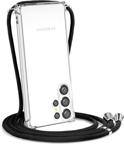 Hoesje Geschikt Voor Samsung Galaxy S23 Ultra hoesje met koord transparant Siliconen