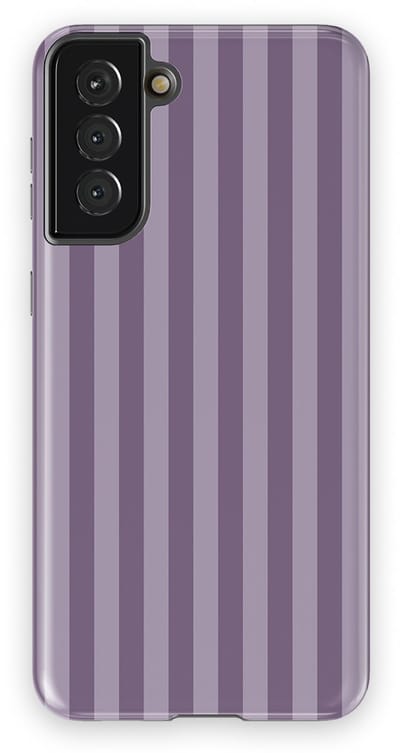 DripCase Gestreept Hoesje Samsung Galaxy S21 Plus | Backcover met Mag | Stripes Motief | Trendy Case Samsung Galaxy S21 Plus met Strepen Lavender Beam