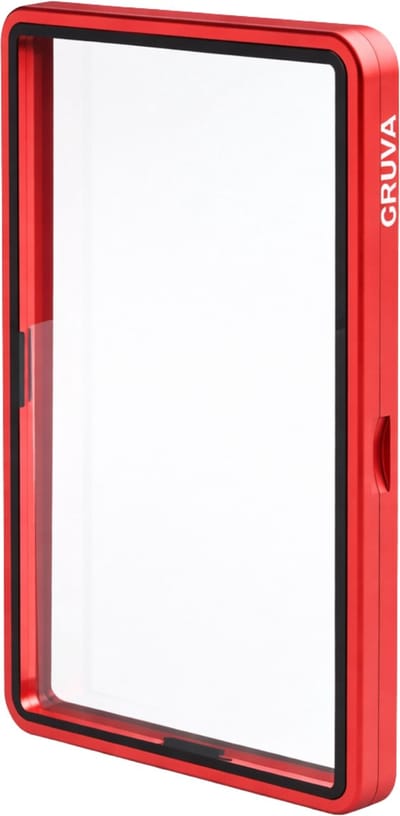 Cruva UV Shield voor Slabs Rood– Transparante UV-bescherming voor PSA & Trading Card Slabs – Beschermhoes voor veilige opslag en display