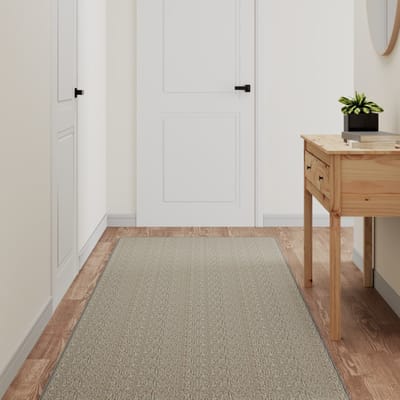 vidaXL - Tapijtloper - 80x300 - cm - sisal-look - zilverkleurig