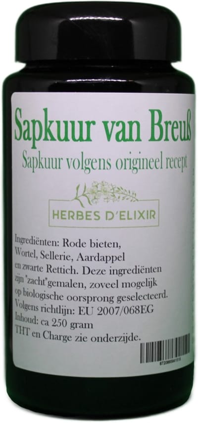 Herbes D'elixir Breuß Sapkuur - 250 Gram - Origineel Recept - Natuurlijke Ingrediënten