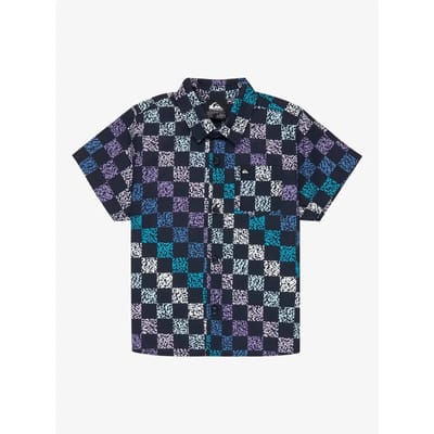 Quiksilver Apero Classic Overhemd Met Korte Mouwen Blauw 24 Months Jongen