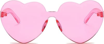 T.O.M.- Bril Hart -Roze- Hartjes bril- Feestbril- Carnaval bril- Festival bril- Zonnebril- Kings day-Unisex bril- Grappige bril
