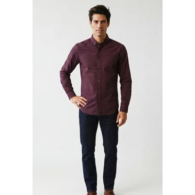 Timberland Micro Gingham Poplin Shirt Port Royale Yd Maat: S | Casual Overhemden Outlet | Heren | Blauw