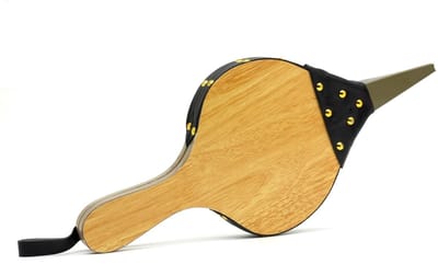Dailygoods - Houten Open Haardbalg met Metalen Mondstuk