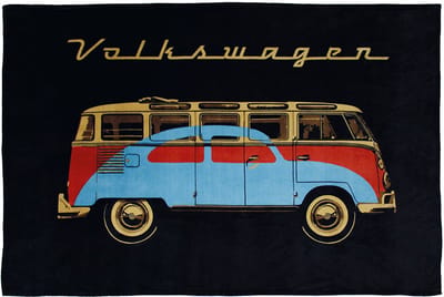 BRISA VW Collection - Volkswagen T1 Bulli Bus zachte fleece deken, knuffeldeken (150x200cm)