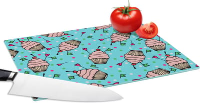Glazen Snijplank - 28x20 - Cupcake - Stippen - Feest - Patronen - Snijplanken Glas