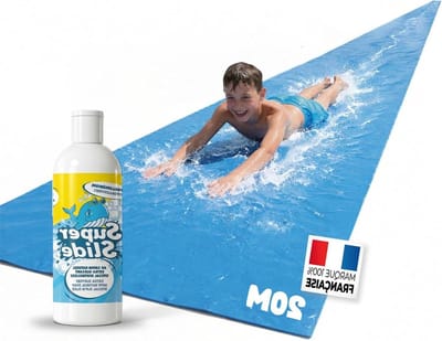 Waterglijmat XXL - Tuin glijbaan - Buiten spelen - Extra dik PVC - 20 meter set - Groen