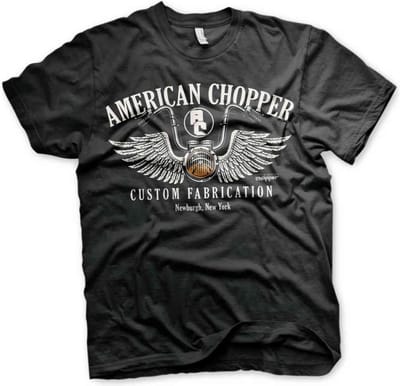 American Chopper Heren Tshirt -S- Handlebar Zwart
