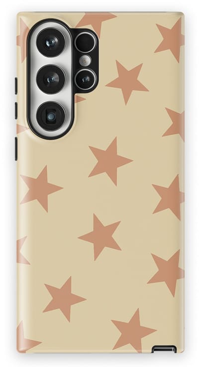 DripCase Hoesje Samsung Galaxy S23 Ultra | Sterren Design | Magnetisch Opladen | 2-in-1 Ontwerp | Stars Backcover Amber Dust