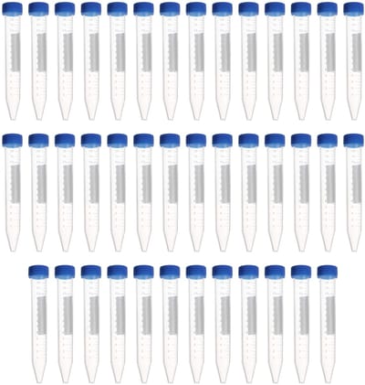 NTH products- Centrifugebuisjes 15 ml - Kunststof - Schroefsluiting - Gegradueerde Monsterhouder - 40 Stuks - Blauw - Monsterbuis