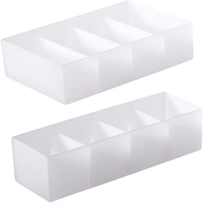 Stapelbare Make-up & Bureau Organizer – PP Plastic Opbergdozen met Meerdere Compartimenten voor Cosmetica, Sieraden, Bestek en Kantoorbenodigdheden