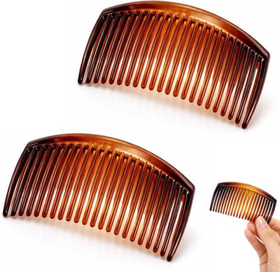 Insteekkammen Haar - Haarclips Fixeer - Opsteekkapsels Maken - Rechte Tandvorm - 2 stuks 85 cm - Bruin