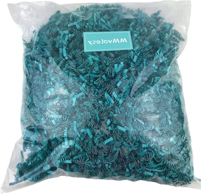 Gerimpeld Papier Vulsel - Crinkle Paper Shred - Cadeaus Verpakken - Gemaakt van Gerecycled Papier - 1 pond - Teal