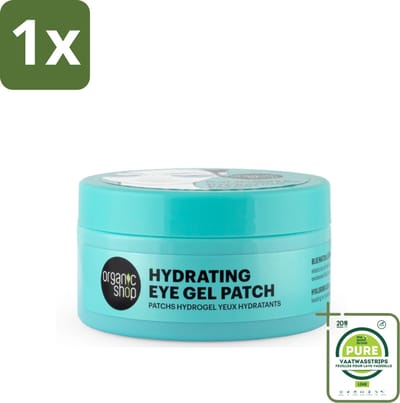 1 x Organic Shop - Eye Gel Patch Blue Matcha & Hyaluronic Acid - Verfrissend en Hydraterend - 60 Patches - Oogpatches - Oogverzorging - Anti-rimpel - Hydratatie - Hyaluronzuur